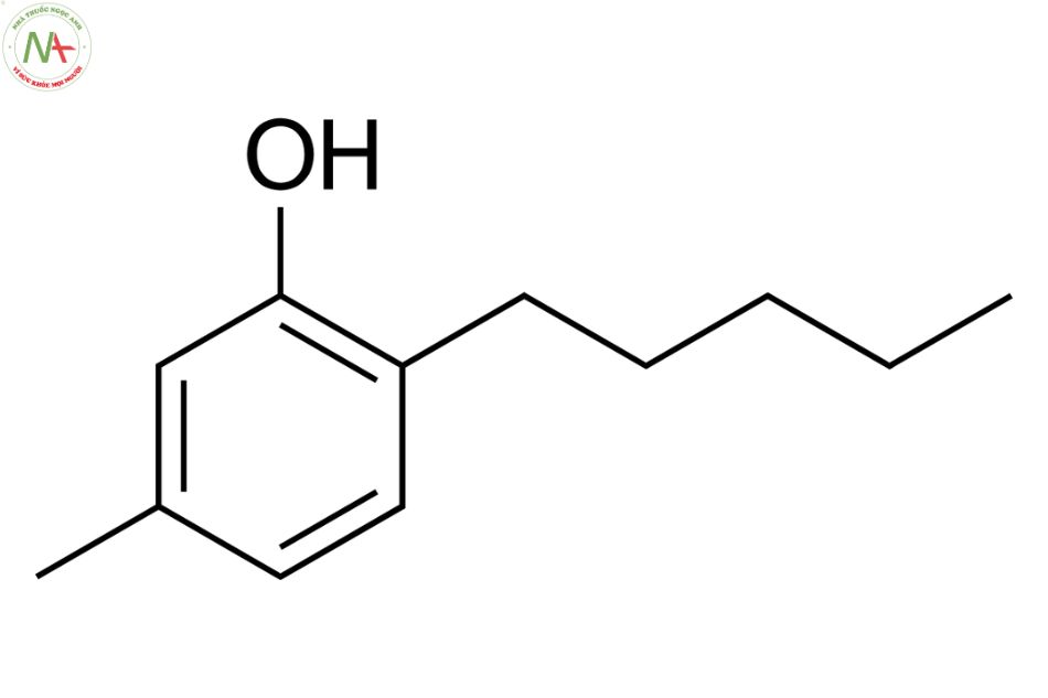 Cấu trúc phân tử Amylmetacresol 