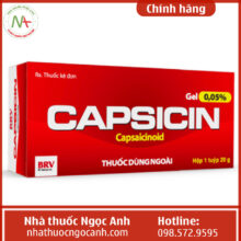 Hộp thuốc Capsicin Gel 0.05% 20g