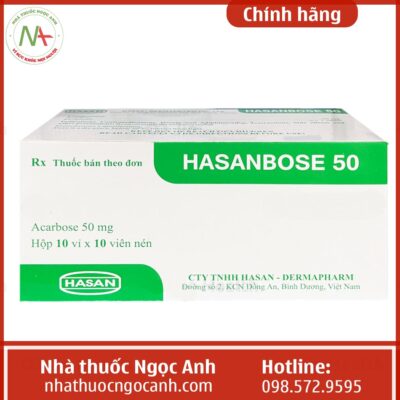 Hasanbose 50 (hộp 10 vỉ x 10 viên) (4)