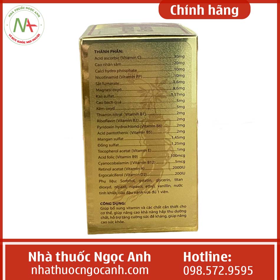 Hộp Homfamin Ginseng