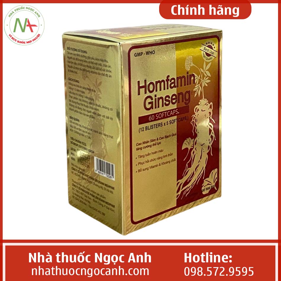 Hộp Homfamin Ginseng