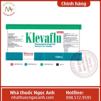 Nhãn thuốc Klevaflu Sol.Inf 2mg/1ml