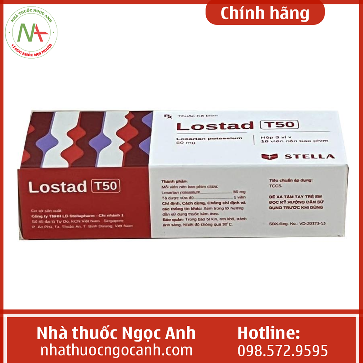 Hộp thuốc Lostad T50