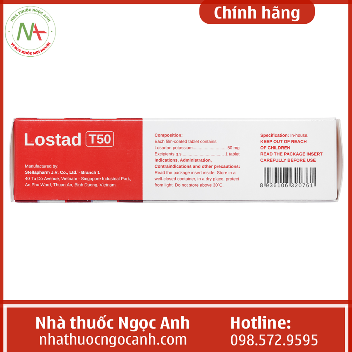 Hộp thuốc Lostad T50