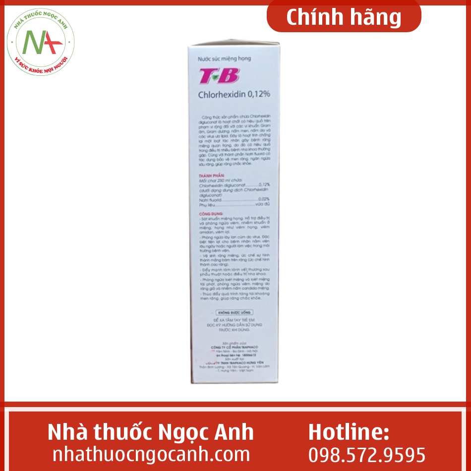 NƯỚC SÚC MIỆNG HỌNG T-B CHLORHEXIDIN