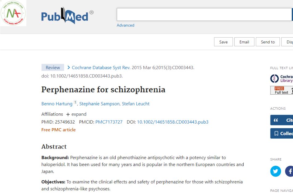 Perphenazine used in schizophrenia