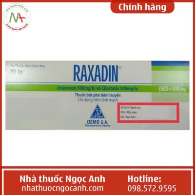 Hộp thuốc Raxadin