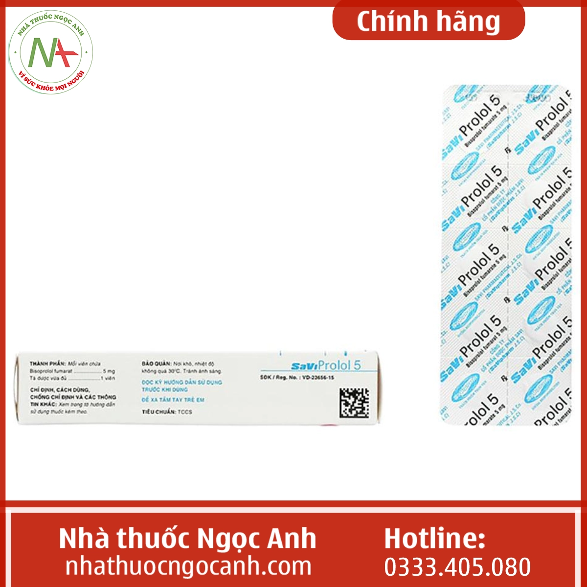 Hộp thuốc SaVi Prolol 5