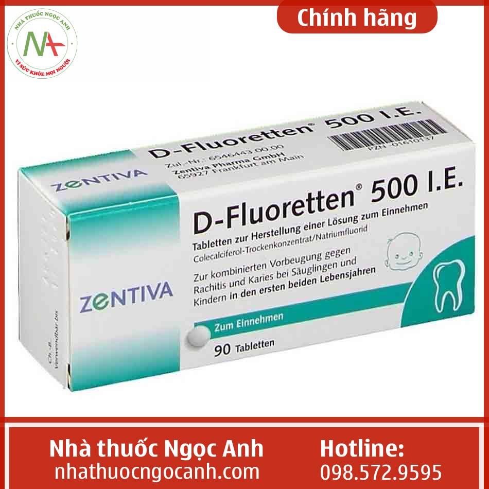 Tác dụng của D-Fluoretten 500 I.E.