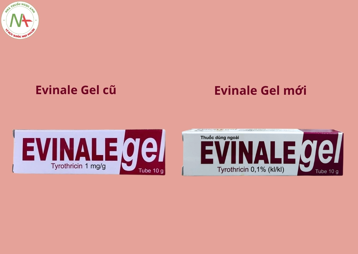 Evinale Gel 10g 9 Evinale gel cũ và mới