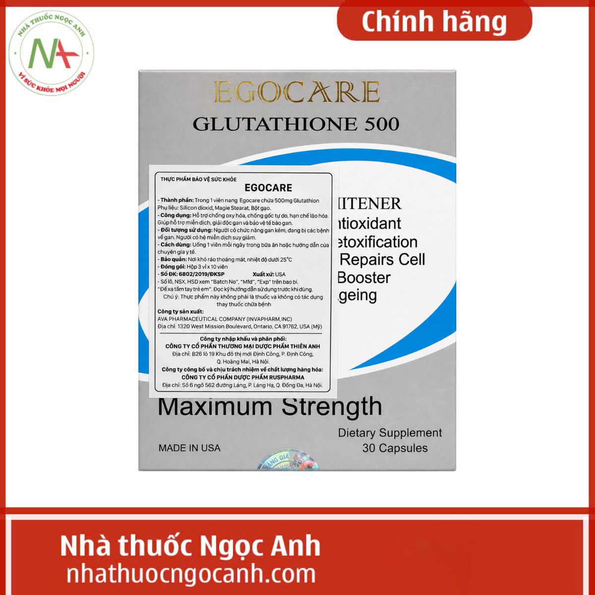Egocare Glutathione 500 có tốt không? Giá bao nhiêu? Mua ở đâu