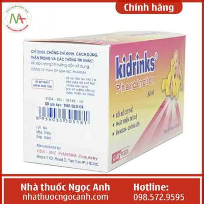 Tác dụng của thuốc Kidrinks Phargington 10ml