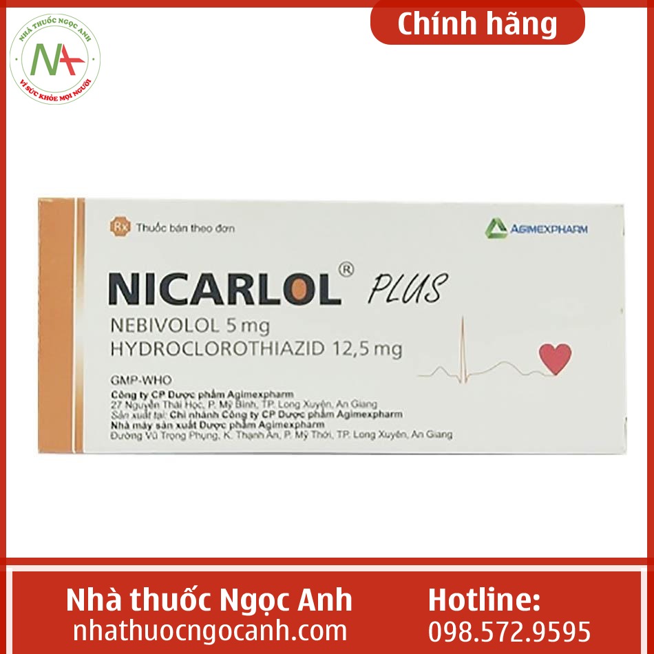 Tác dụng của thuốc Nicarlol Plus