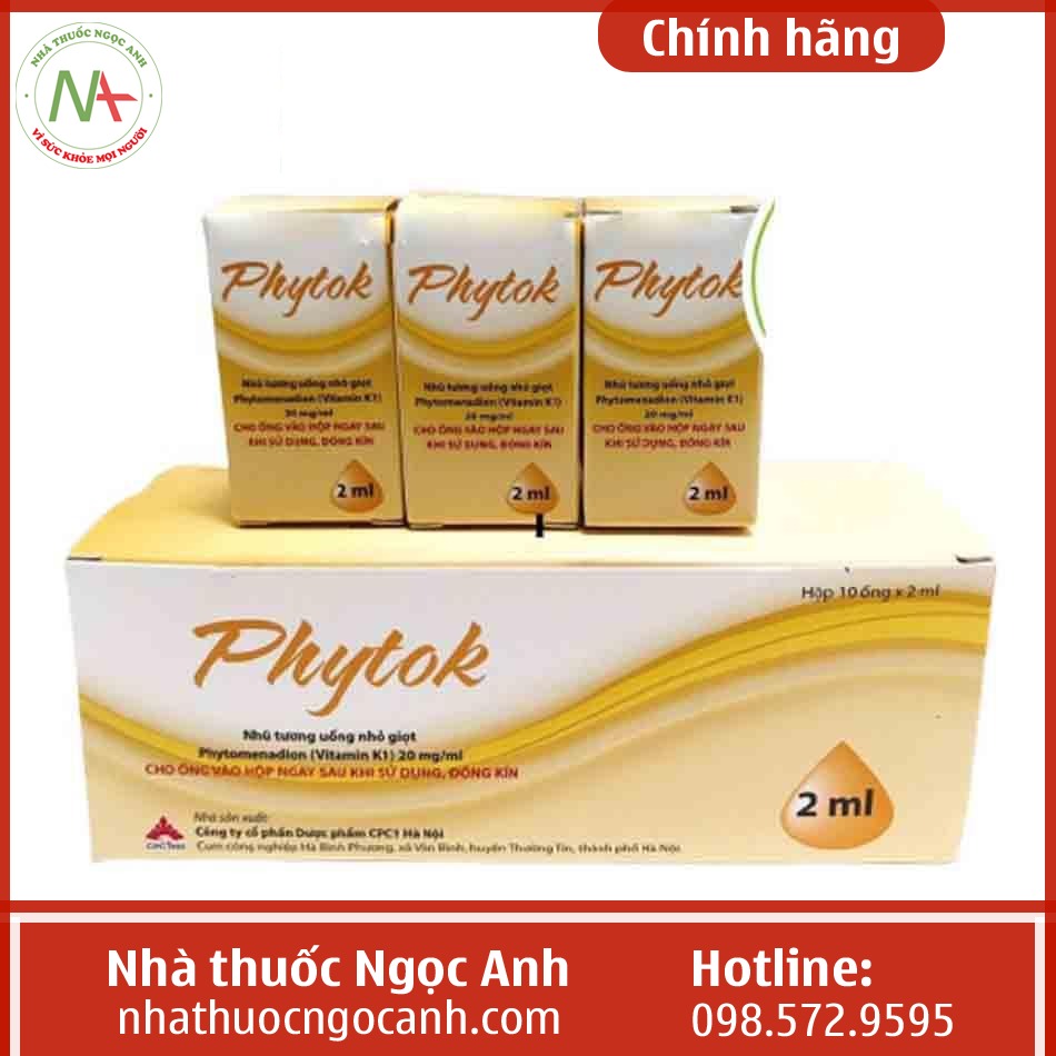 Thuốc Phytok 2ml có tác dụng gì?