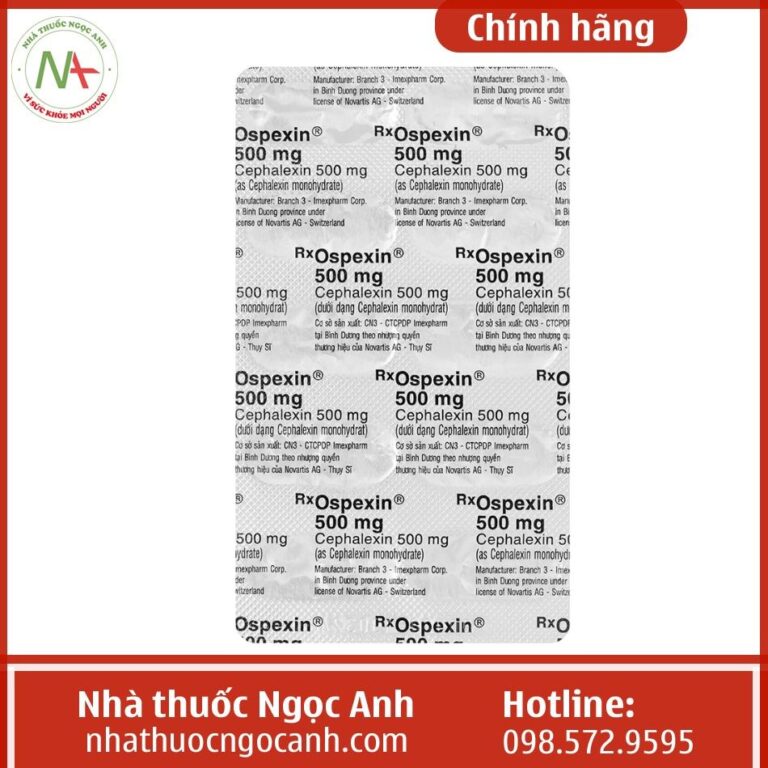 Thuốc Ospexin 500mg là gì, tác dụng gì, giá bao nhiêu, mua ở đâu