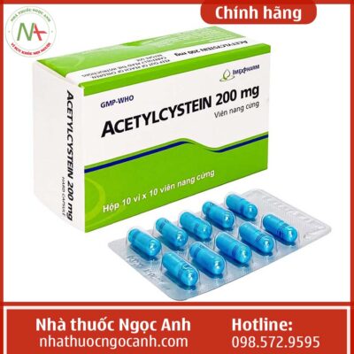Hộp thuốc Acetylcystein 200mg Imexpharm