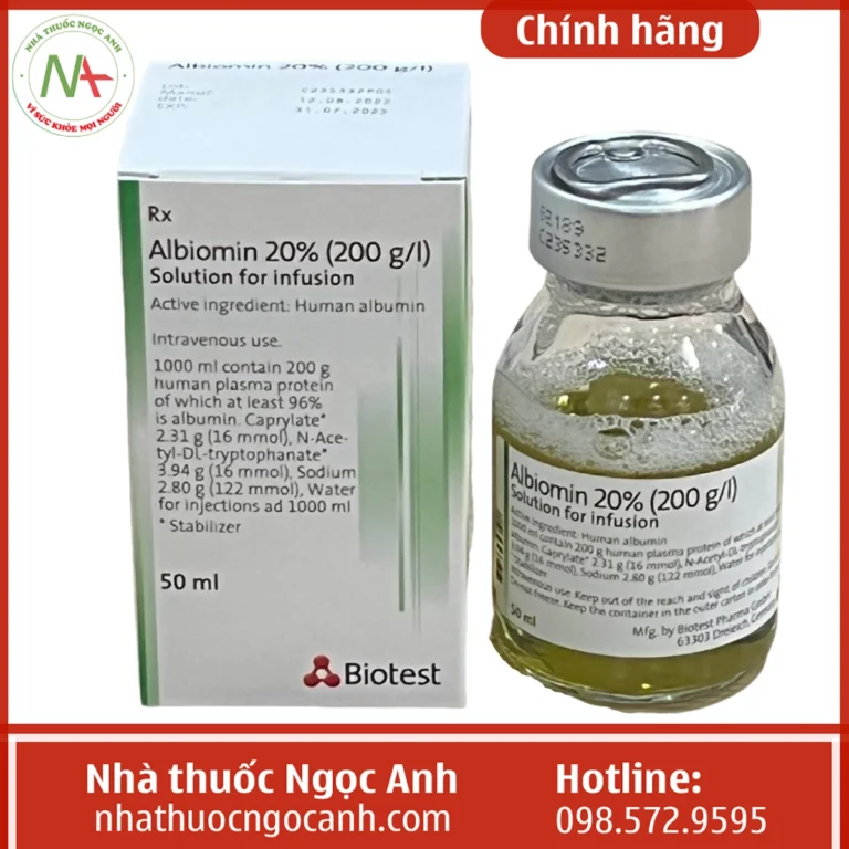 Hộp thuốc Albiomin 20% 50ml