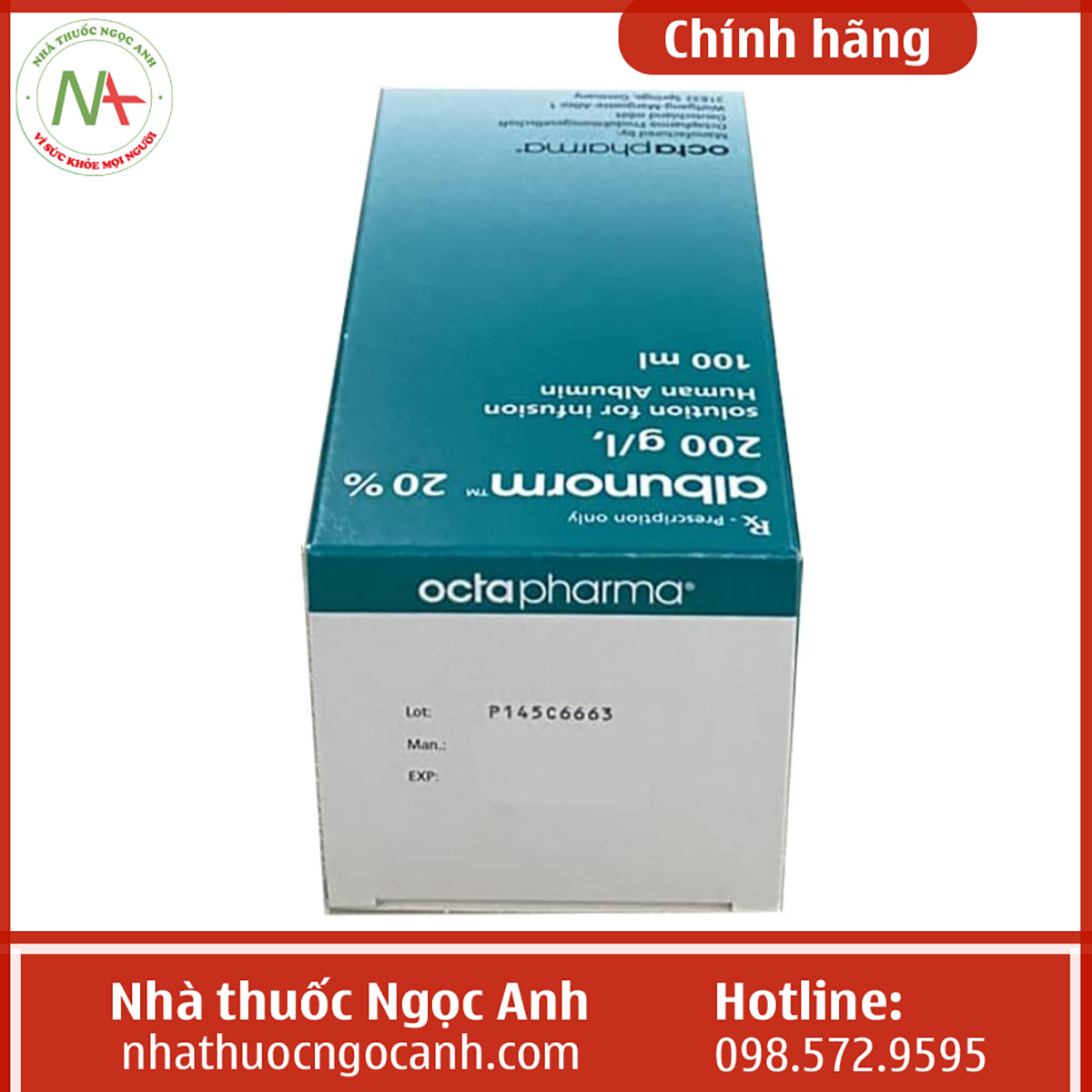 Hộp thuốc Albunorm 20% 100ml