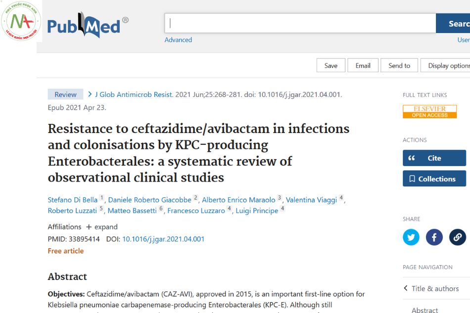 Resistance to ceftazidime/avibactam in infections and colonisations by KPC-producing Enterobacterales: a systematic review of observational clinical studies