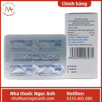Hộp Azithromycin 250 DHG