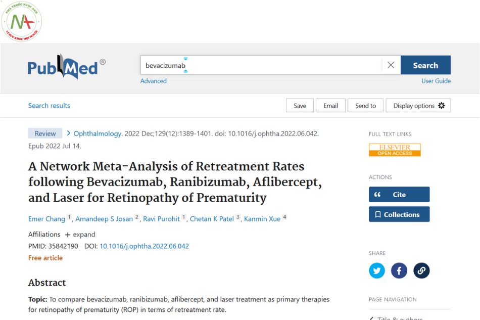 A Network Meta-Analysis of Retreatment Rates following Bevacizumab, Ranibizumab, Aflibercept, and Laser for Retinopathy of Prematurity