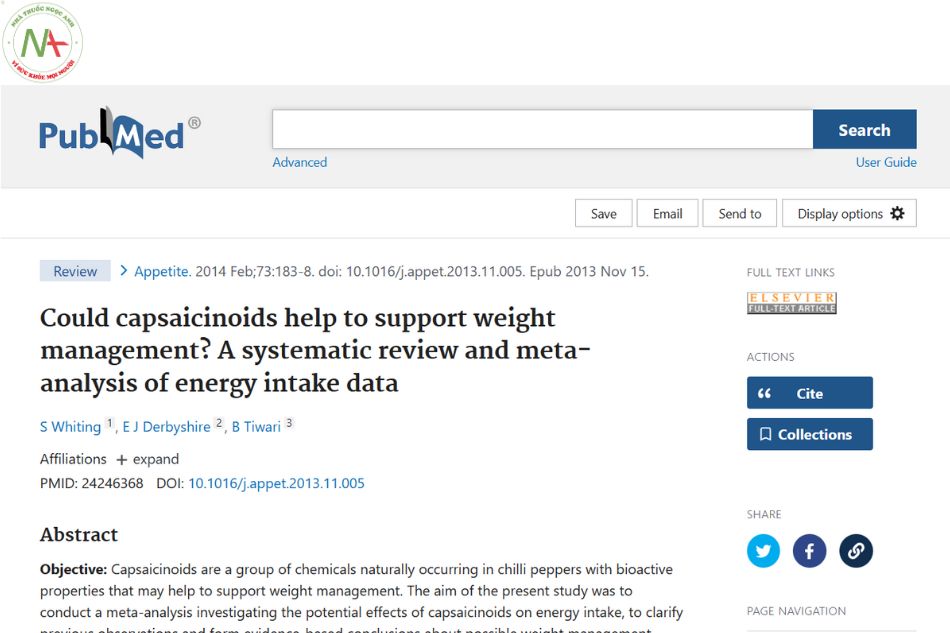 Could capsaicinoids help to support weight management? A systematic review and meta-analysis of energy intake data