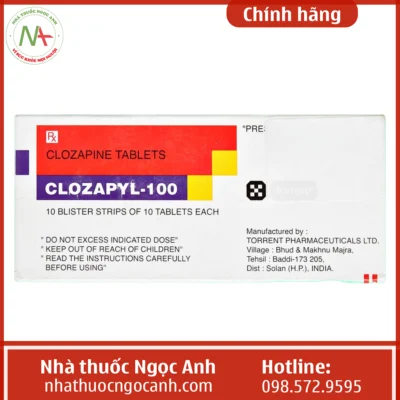 Hộp thuốc Clozapyl-100