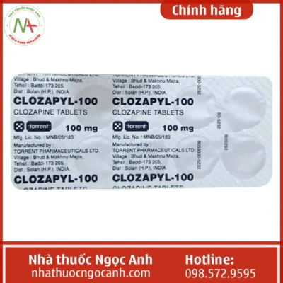 Vỉ thuốc Clozapyl-100