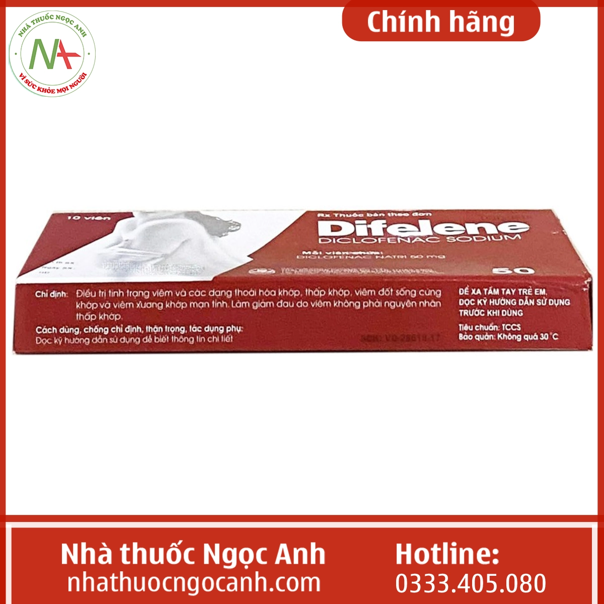 Hộp thuốc Difelene 50mg