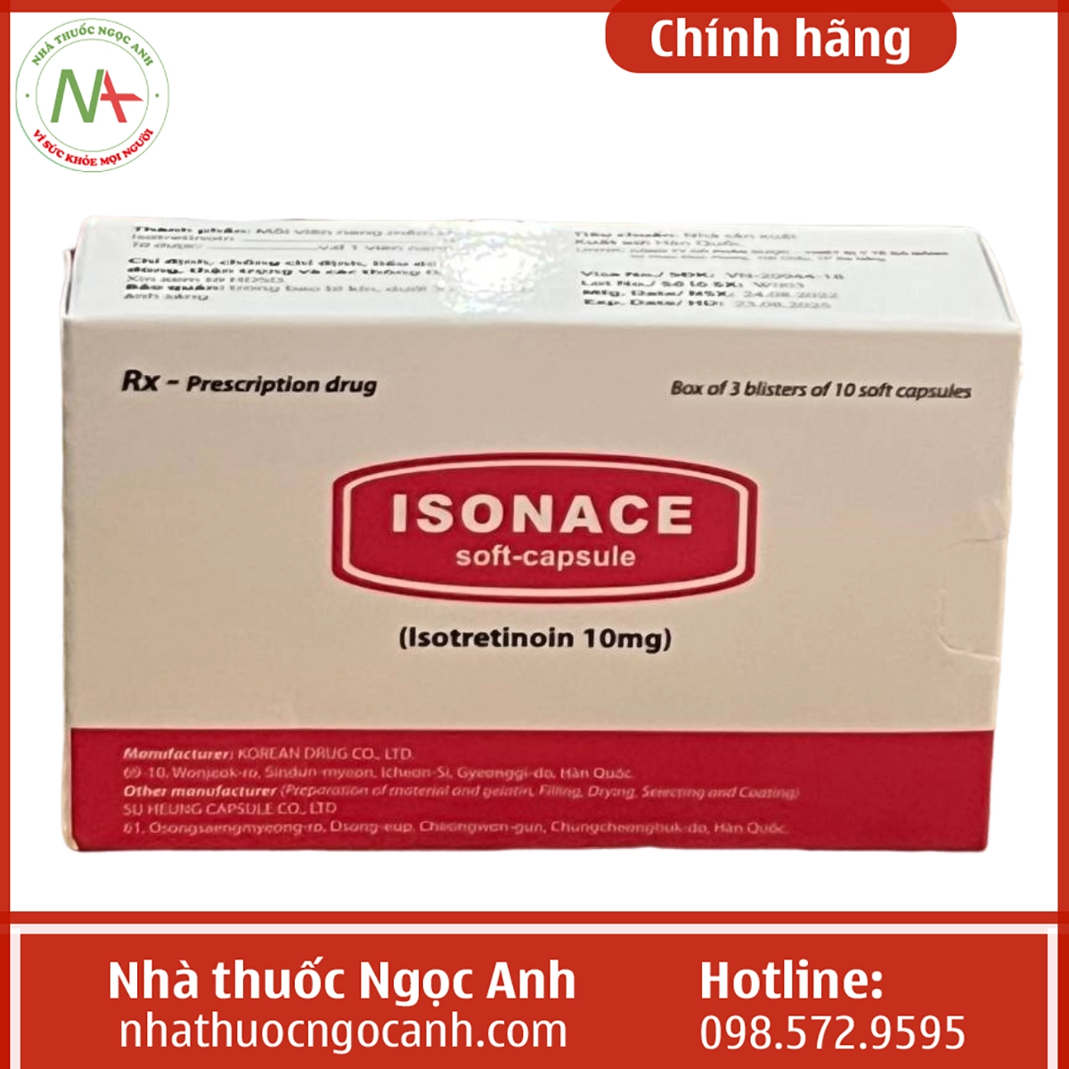 Hộp thuốc Isonace