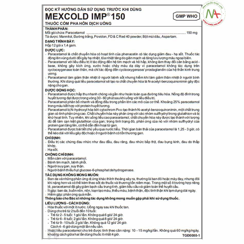 Hướng dẫn sử dụng Mexcold IMP 150