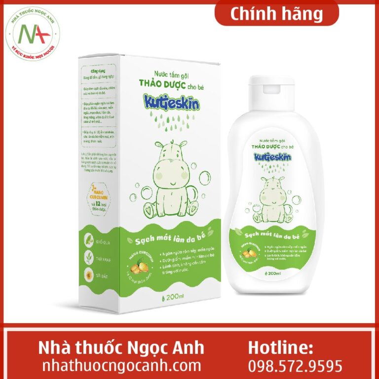 Nước tắm gội thảo dược Kutieskin