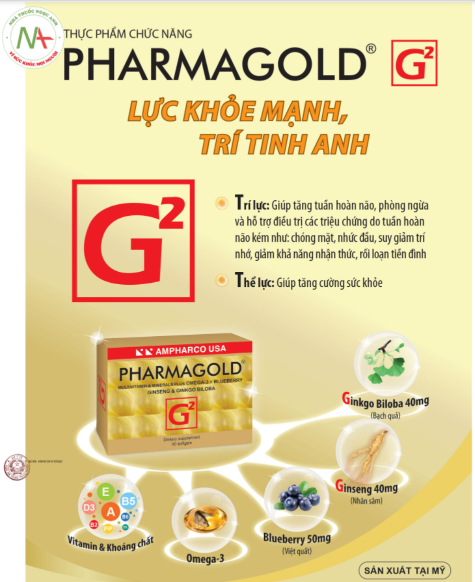 Tờ hướng dẫn sử dụng sản phẩm Sản phẩm Pharmagold G2