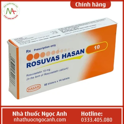 Hộp thuốc Rosuvas Hasan 10