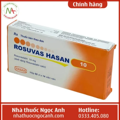 Hộp thuốc Rosuvas Hasan 10