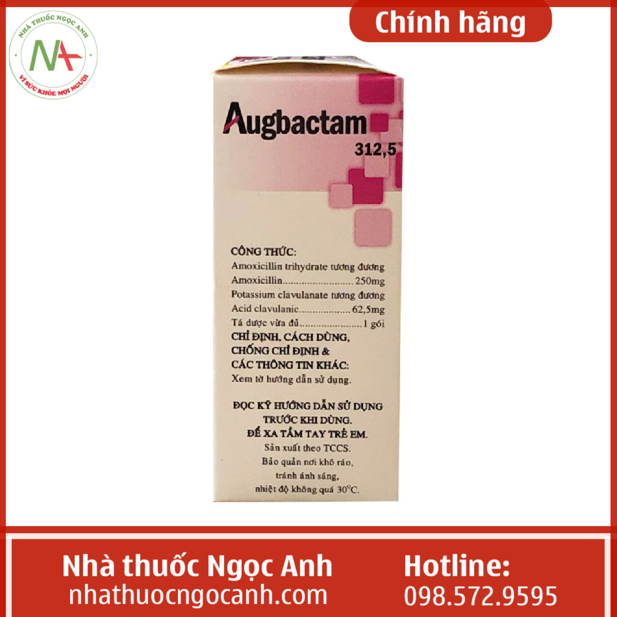 Thuốc Augbactam 312,5mg