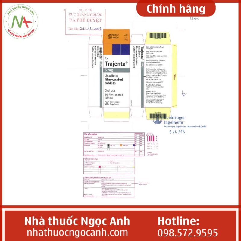 Thuốc Trajenta 5mg Là Thuốc Gì Giá Bao Nhiêu Tác Dụng Gì Mua ở đâu