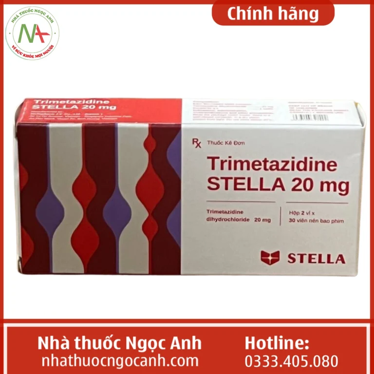 Hộp thuốc Trimetazidin Stella 20mg