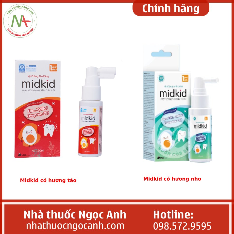 Xịt chống sâu răng Midkid