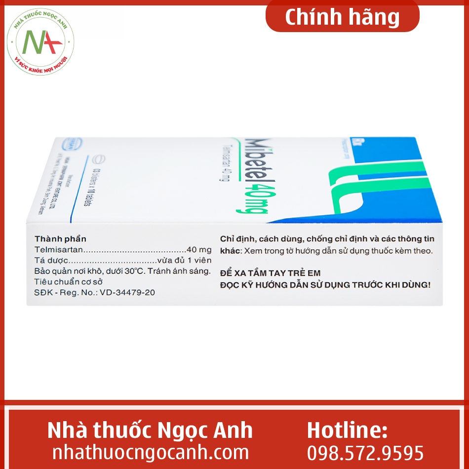 Thuốc Mibetel 40mg Hasan