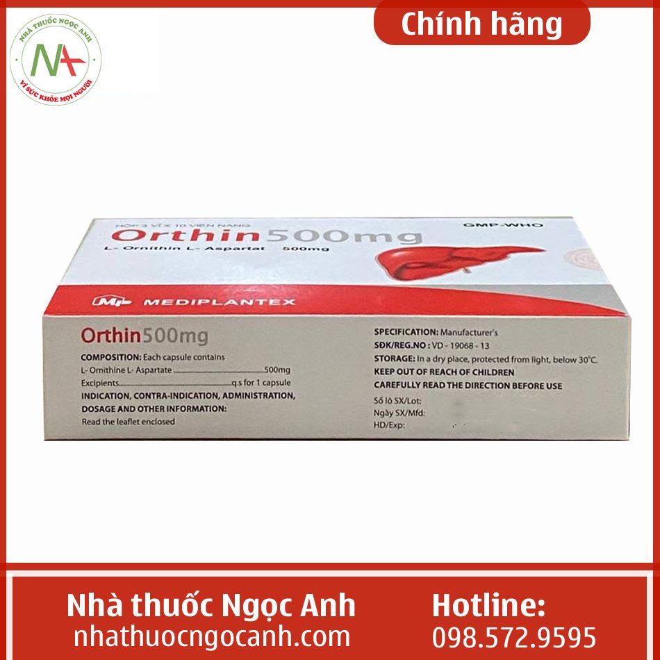 Orthin 500mg là thuốc gì?