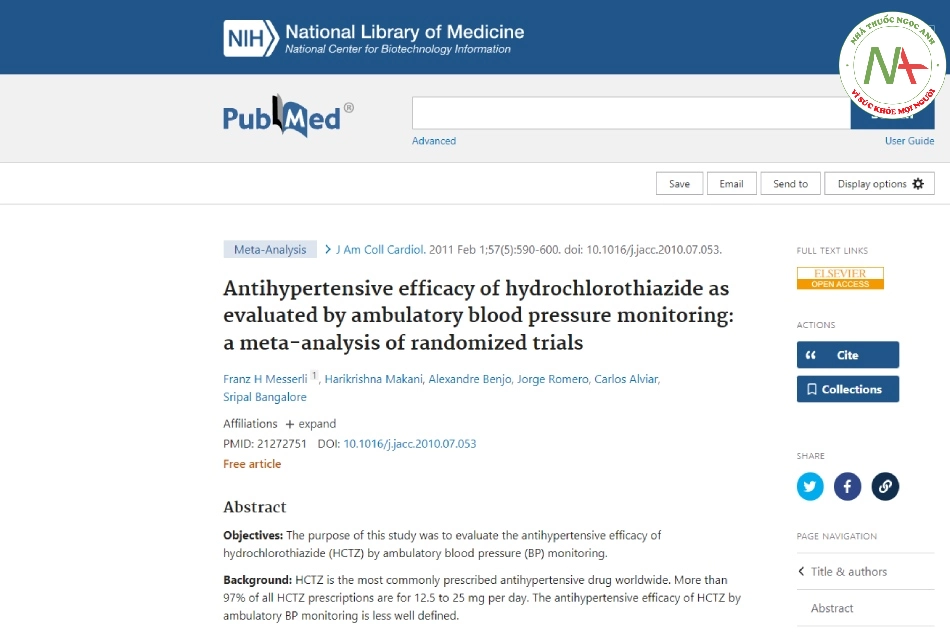 Antihypertensive efficacy of hydrochlorothiazide as evaluated by ambulatory blood pressure monitoring_ a meta-analysis of randomized trials