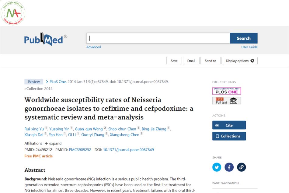 Worldwide susceptibility rates of Neisseria gonorrhoeae isolates to cefixime and cefpodoxime: a systematic review and meta-analysis