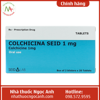 Hộp thuốc Colchicina Seid 1mg Tablet