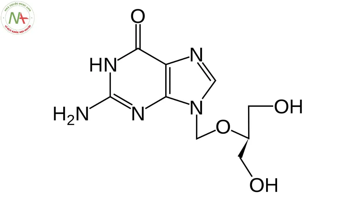 Cấu trúc phân tử Ganciclovir 