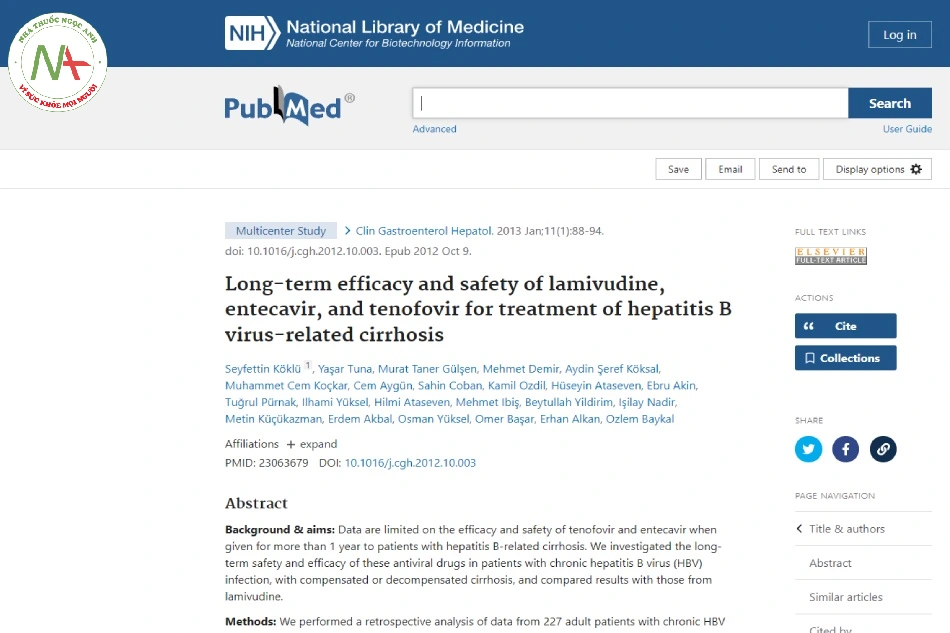 Long-term efficacy and safety of lamivudine, entecavir, and tenofovir for treatment of hepatitis B virus-related cirrhosis