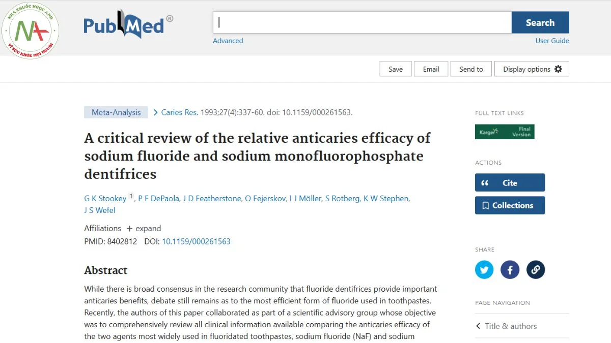 A critical review of the relative anticaries efficacy of sodium fluoride and sodium monofluorophosphate dentifrices