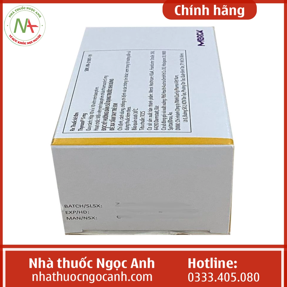 Hộp thuốc Thyrozol 5mg