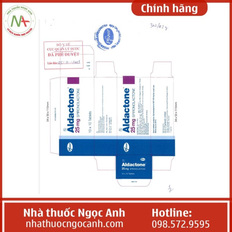 Thuốc Aldactone là gì, tác dụng gì, giá bao nhiêu, mua ở đâu