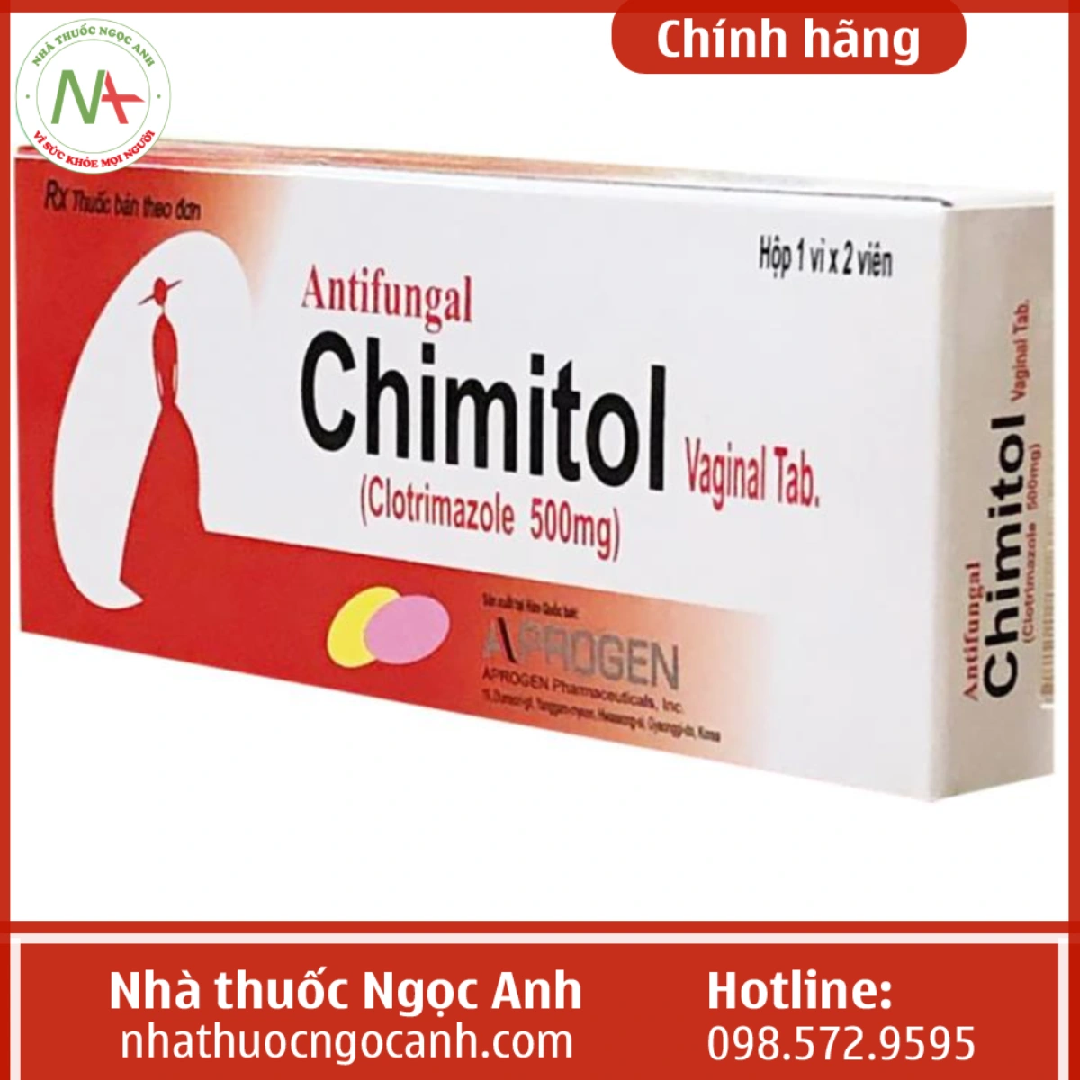 Thuốc đặt Chimitol Vaginal Tablet